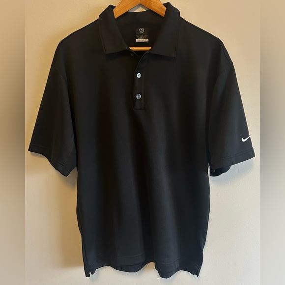 Nike Other - VTG Nike Golf Sphere Dry 1/4 Button Up Polo Shirt Men’s L Embroidered Logo Black